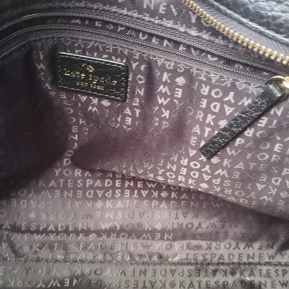 Kate Spade Black Pebbled Leather Southport Avenue Oden Tote Handbag Bag